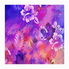 Abstract Flowers Bird Artwork Medium Glasses Cloth (2-side) by Nexatart