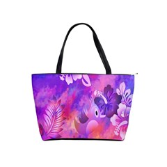 Abstract Flowers Bird Artwork Shoulder Handbags by Nexatart