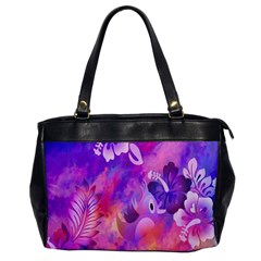 Abstract Flowers Bird Artwork Office Handbags by Nexatart