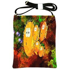 Abstract Fish Artwork Digital Art Shoulder Sling Bags by Nexatart