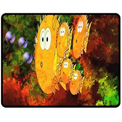 Abstract Fish Artwork Digital Art Double Sided Fleece Blanket (medium)  by Nexatart