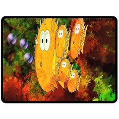 Abstract Fish Artwork Digital Art Double Sided Fleece Blanket (large)  by Nexatart