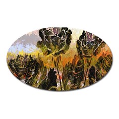 Abstract Digital Art Oval Magnet