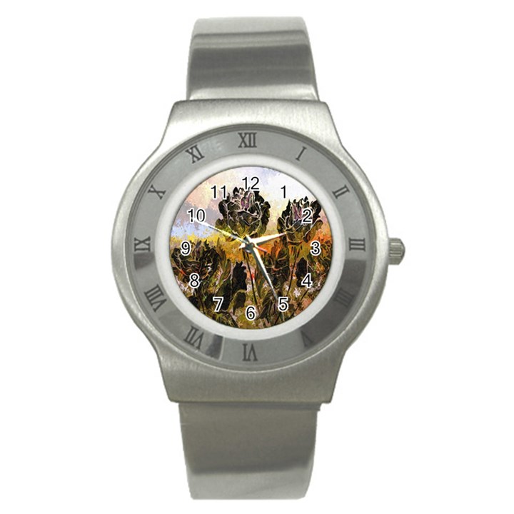 Abstract Digital Art Stainless Steel Watch