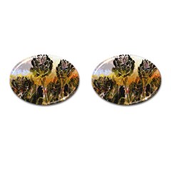 Abstract Digital Art Cufflinks (oval) by Nexatart