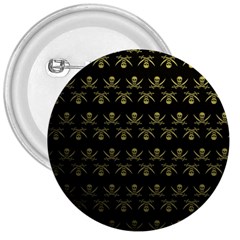 Abstract Skulls Death Pattern 3  Buttons by Nexatart