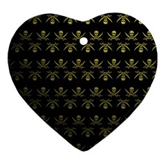 Abstract Skulls Death Pattern Ornament (heart) by Nexatart