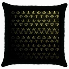 Abstract Skulls Death Pattern Throw Pillow Case (black) by Nexatart