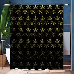 Abstract Skulls Death Pattern Shower Curtain 60  X 72  (medium)  by Nexatart