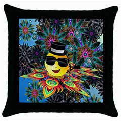 Abstract Digital Art Throw Pillow Case (black) by Nexatart