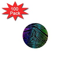 Abstract Background Rainbow Metal 1  Mini Magnets (100 Pack)  by Nexatart