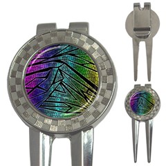 Abstract Background Rainbow Metal 3-in-1 Golf Divots by Nexatart