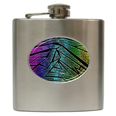 Abstract Background Rainbow Metal Hip Flask (6 Oz) by Nexatart