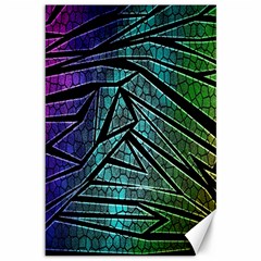 Abstract Background Rainbow Metal Canvas 12  X 18   by Nexatart