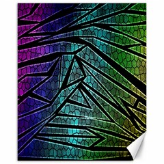 Abstract Background Rainbow Metal Canvas 16  X 20   by Nexatart