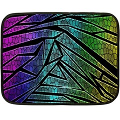 Abstract Background Rainbow Metal Fleece Blanket (mini) by Nexatart