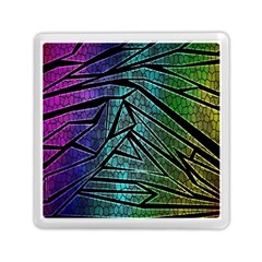 Abstract Background Rainbow Metal Memory Card Reader (square)  by Nexatart