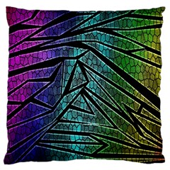 Abstract Background Rainbow Metal Standard Flano Cushion Case (two Sides) by Nexatart