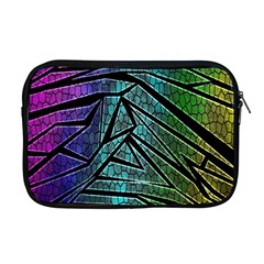 Abstract Background Rainbow Metal Apple Macbook Pro 17  Zipper Case