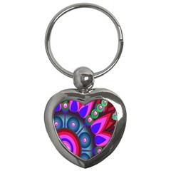 Abstract Digital Art  Key Chains (heart)  by Nexatart