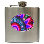 Abstract Digital Art  Hip Flask (6 oz) Front