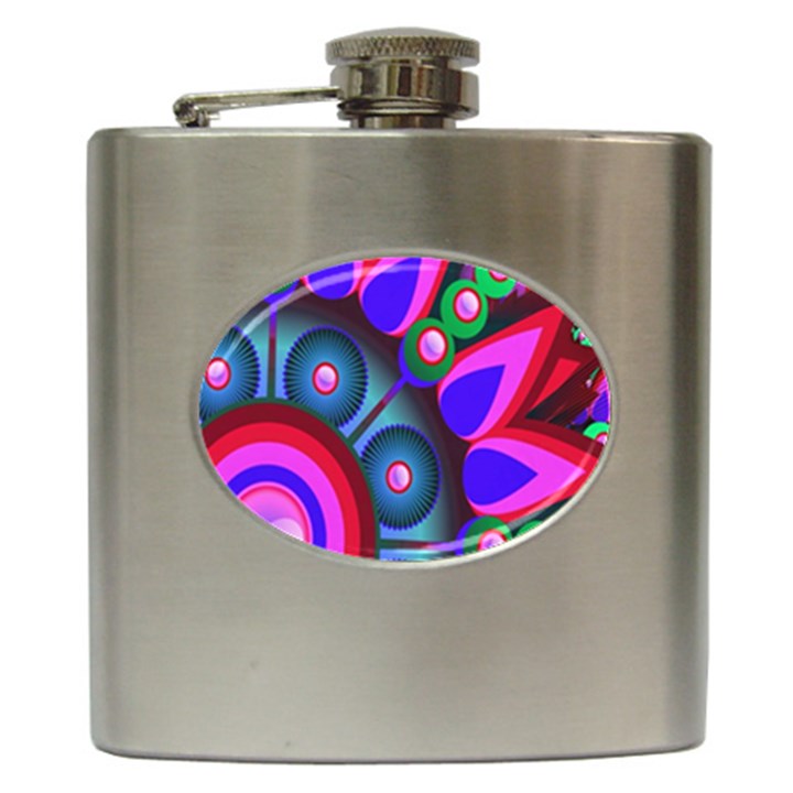 Abstract Digital Art  Hip Flask (6 oz)