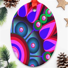 Abstract Digital Art  Oval Ornament (two Sides) by Nexatart