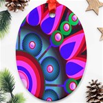 Abstract Digital Art  Oval Ornament (Two Sides) Back