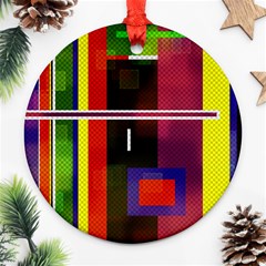 Abstract Art Geometric Background Ornament (round) by Nexatart