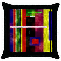 Abstract Art Geometric Background Throw Pillow Case (black)