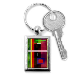 Abstract Art Geometric Background Key Chains (rectangle)  by Nexatart