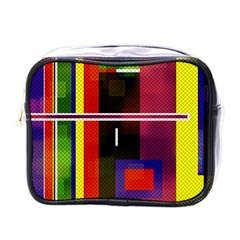 Abstract Art Geometric Background Mini Toiletries Bags by Nexatart