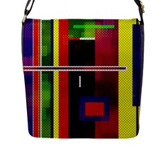 Abstract Art Geometric Background Flap Messenger Bag (l) 