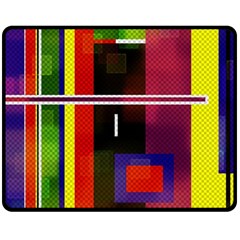 Abstract Art Geometric Background Double Sided Fleece Blanket (medium) 