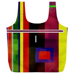 Abstract Art Geometric Background Full Print Recycle Bags (l)  by Nexatart