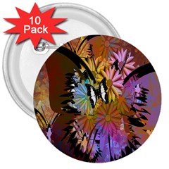 Abstract Digital Art 3  Buttons (10 Pack) 