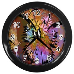 Abstract Digital Art Wall Clocks (black)