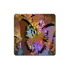 Abstract Digital Art Square Magnet