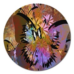 Abstract Digital Art Magnet 5  (round)