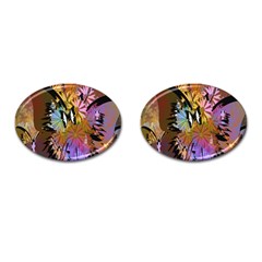 Abstract Digital Art Cufflinks (oval) by Nexatart