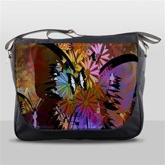 Abstract Digital Art Messenger Bags