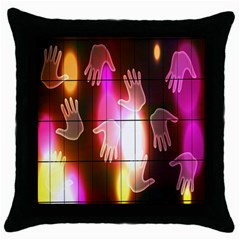 Abstract Background Design Squares Throw Pillow Case (black)