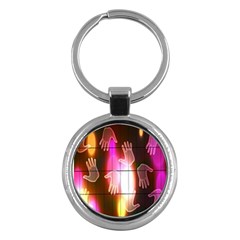 Abstract Background Design Squares Key Chains (round)  by Nexatart