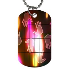 Abstract Background Design Squares Dog Tag (two Sides)