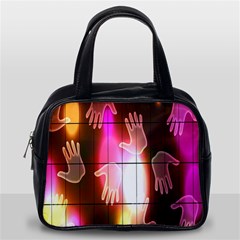 Abstract Background Design Squares Classic Handbags (one Side)