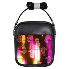 Abstract Background Design Squares Girls Sling Bags