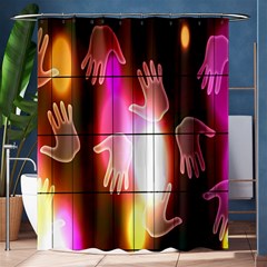 Abstract Background Design Squares Shower Curtain 60  X 72  (medium)  by Nexatart