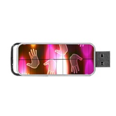 Abstract Background Design Squares Portable Usb Flash (one Side)