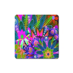 Abstract Digital Art  Square Magnet