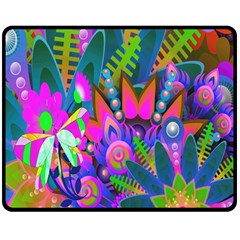 Abstract Digital Art  Double Sided Fleece Blanket (medium) 